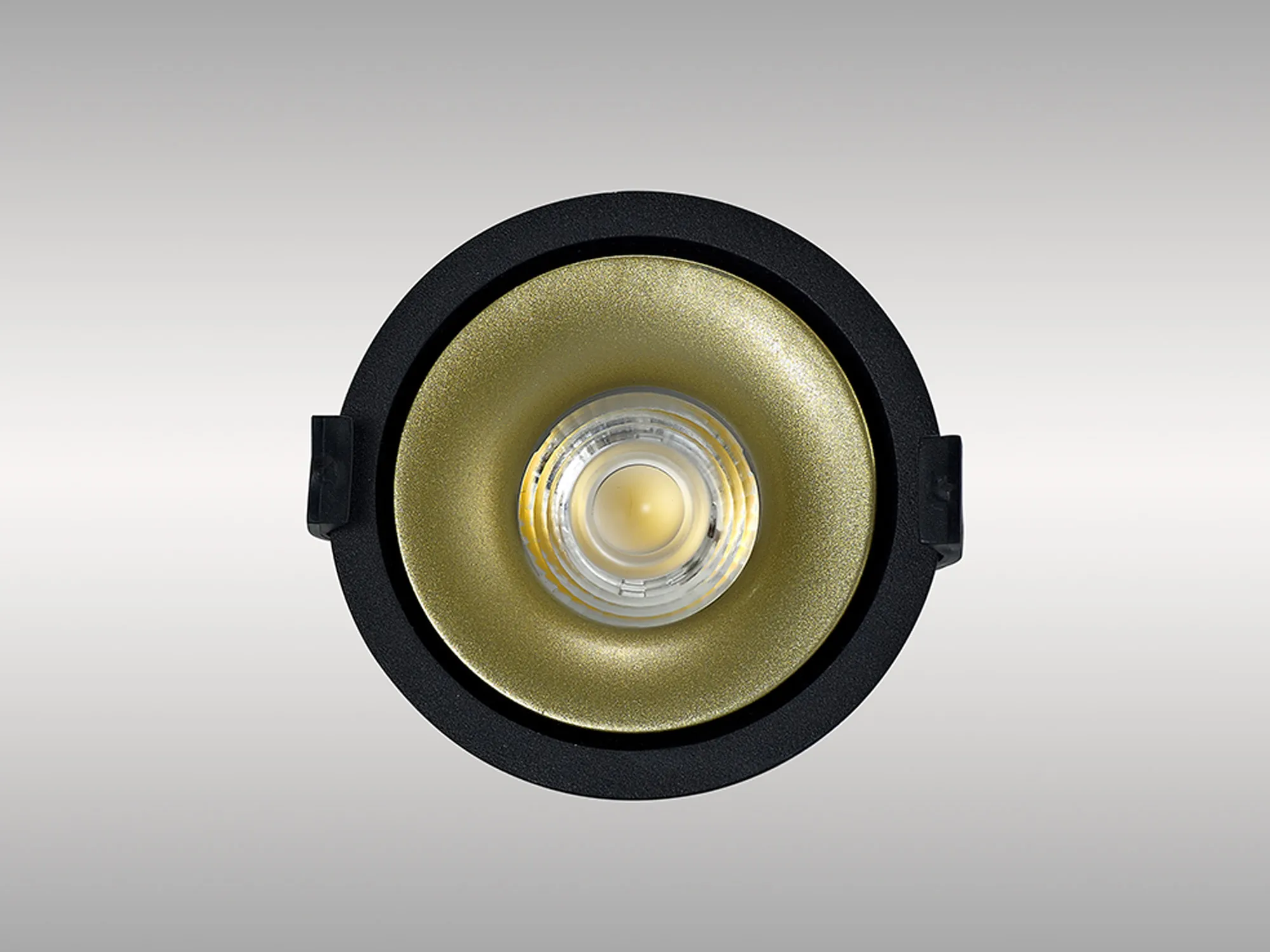 Bolor 9 Tridonic Powered 9W 3000K 840lm 24° CRI>90 LED Engine Black/Gold Fixed Recessed Spotlight, IP20 DM202056  Dlux Bolor 9